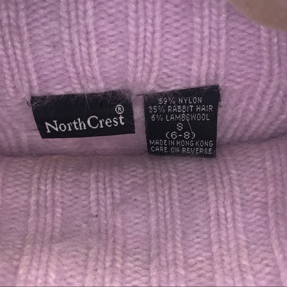 Lavender Rabbit Fur Argyle Sweater - Picture 2 of 2